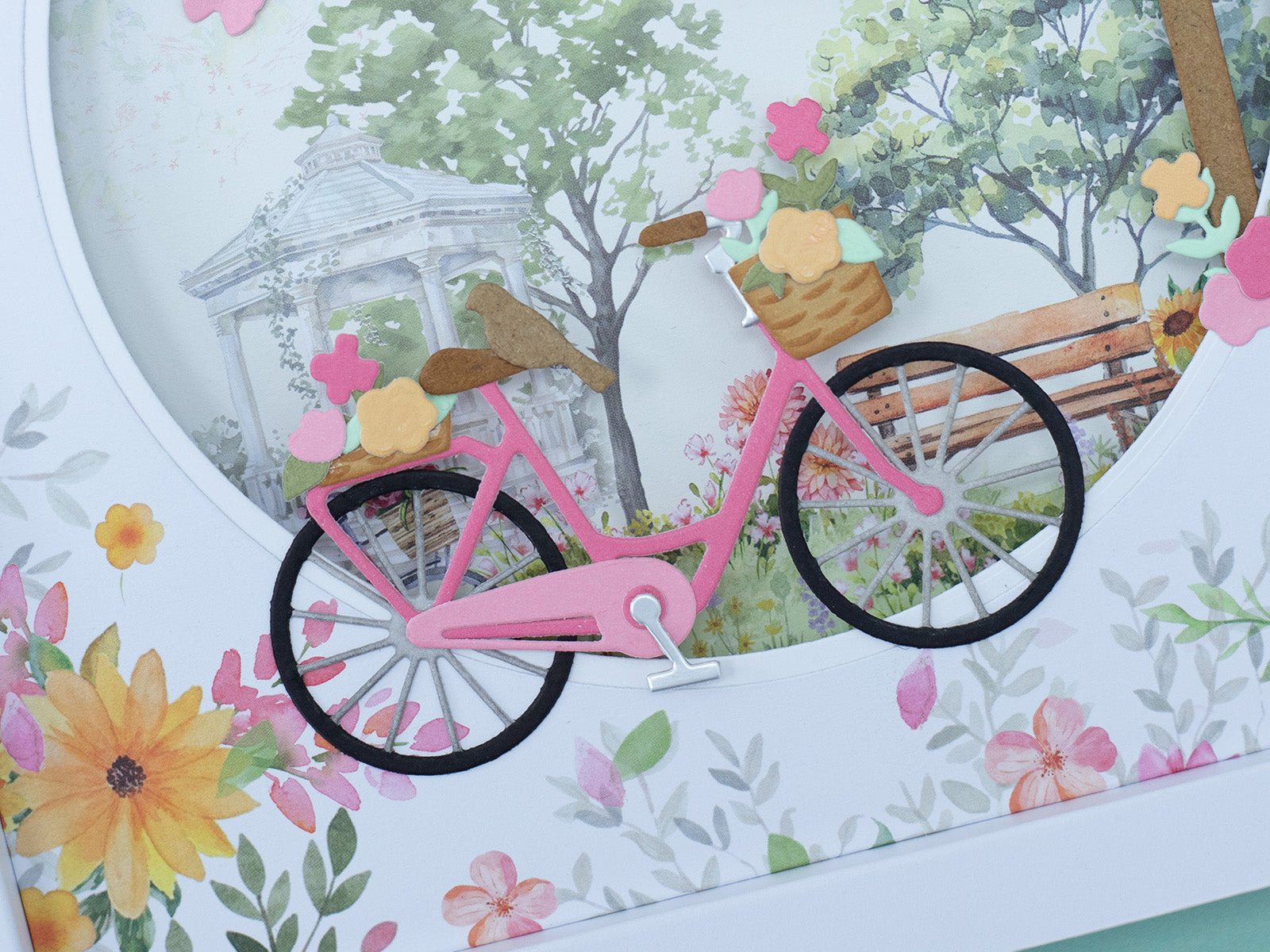 Nature's Garden Summer Garden - Flower Cart & Bicycle Metal Die Set