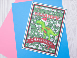Christmas Dinosaur Create-a-Card Metal Die Set