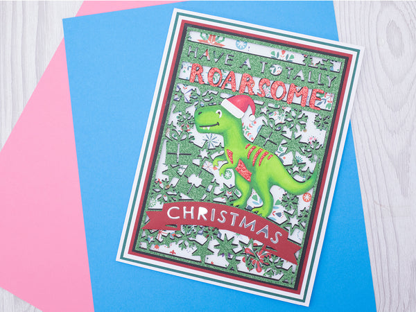 Christmas Dinosaur Create-a-Card Metal Die Set