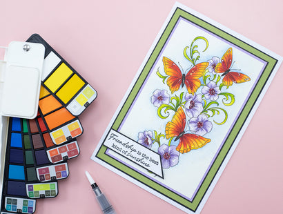 Flip Watercolour Paint Palette - 42 Colours
