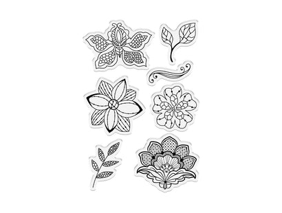 Sara Signature Antique Lace - Floral Lace Stamp Set