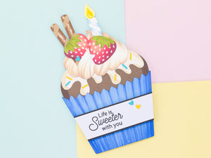 Cupcake Shaped Stamp & Metal Die Set
