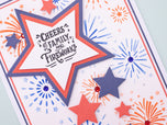 Stars & Stripes - Fireworks 2D Embossing Folder & Stencil Set 5" x 7"