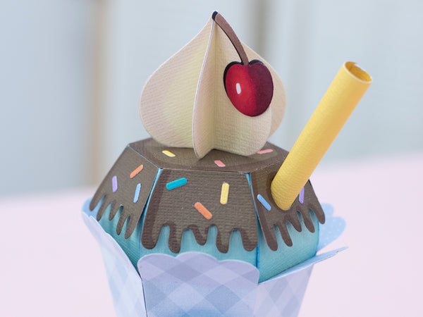 3D Ice Cream Sundae Metal Die Set