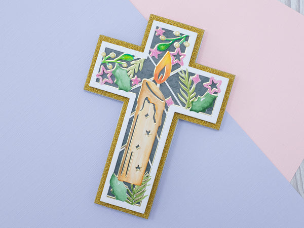 Nativity Scene Cross Metal Die Set