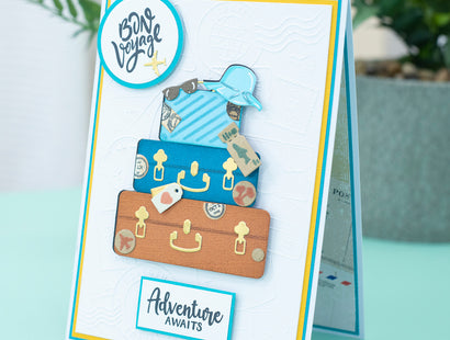 Retro Vacay - Travel Stamps 2D Embossing Folder 5" x 7"