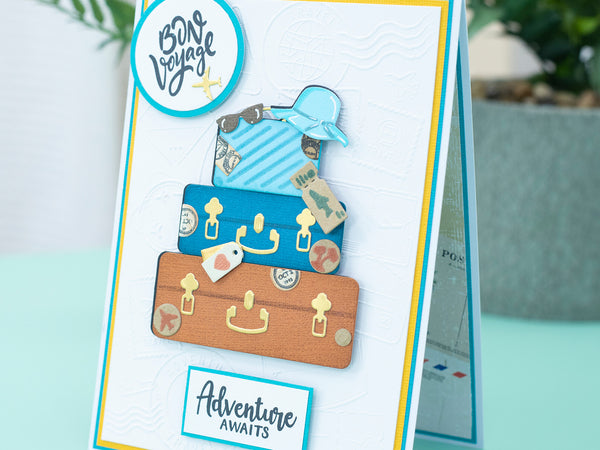 Retro Vacay - Travel Stamps 2D Embossing Folder 5