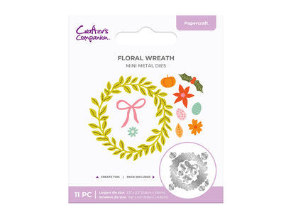 Floral Wreath Mini Metal Die Set