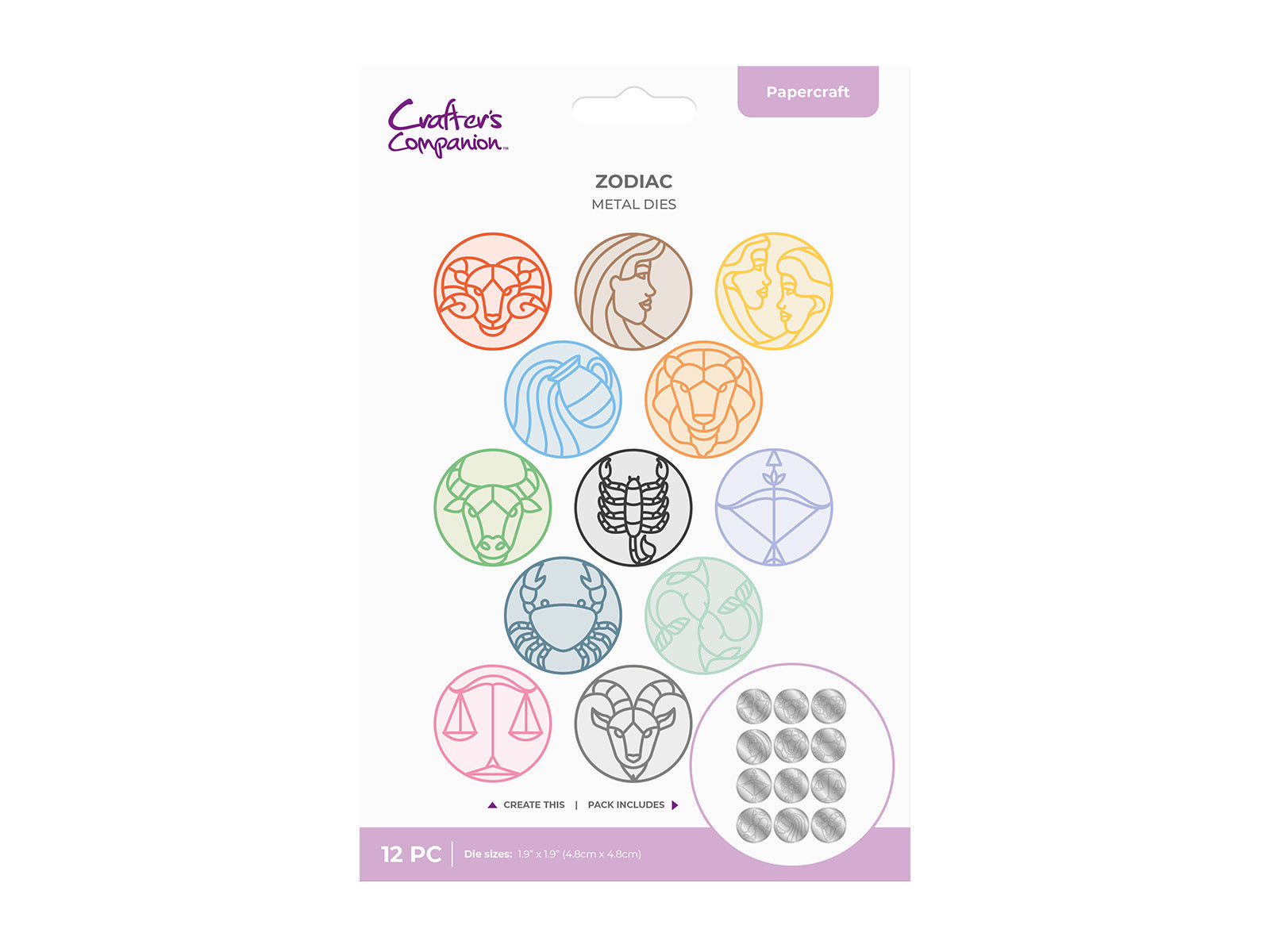 Zodiac Mini Metal Die Set | Crafter's Companion US