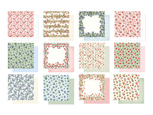 Berry Bliss - Vintage Berries Linen Paper Pad 12" x 12"