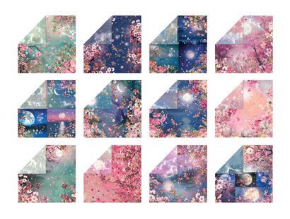 Natures Garden Lunar Blooms - 12”x12” Paper Pad