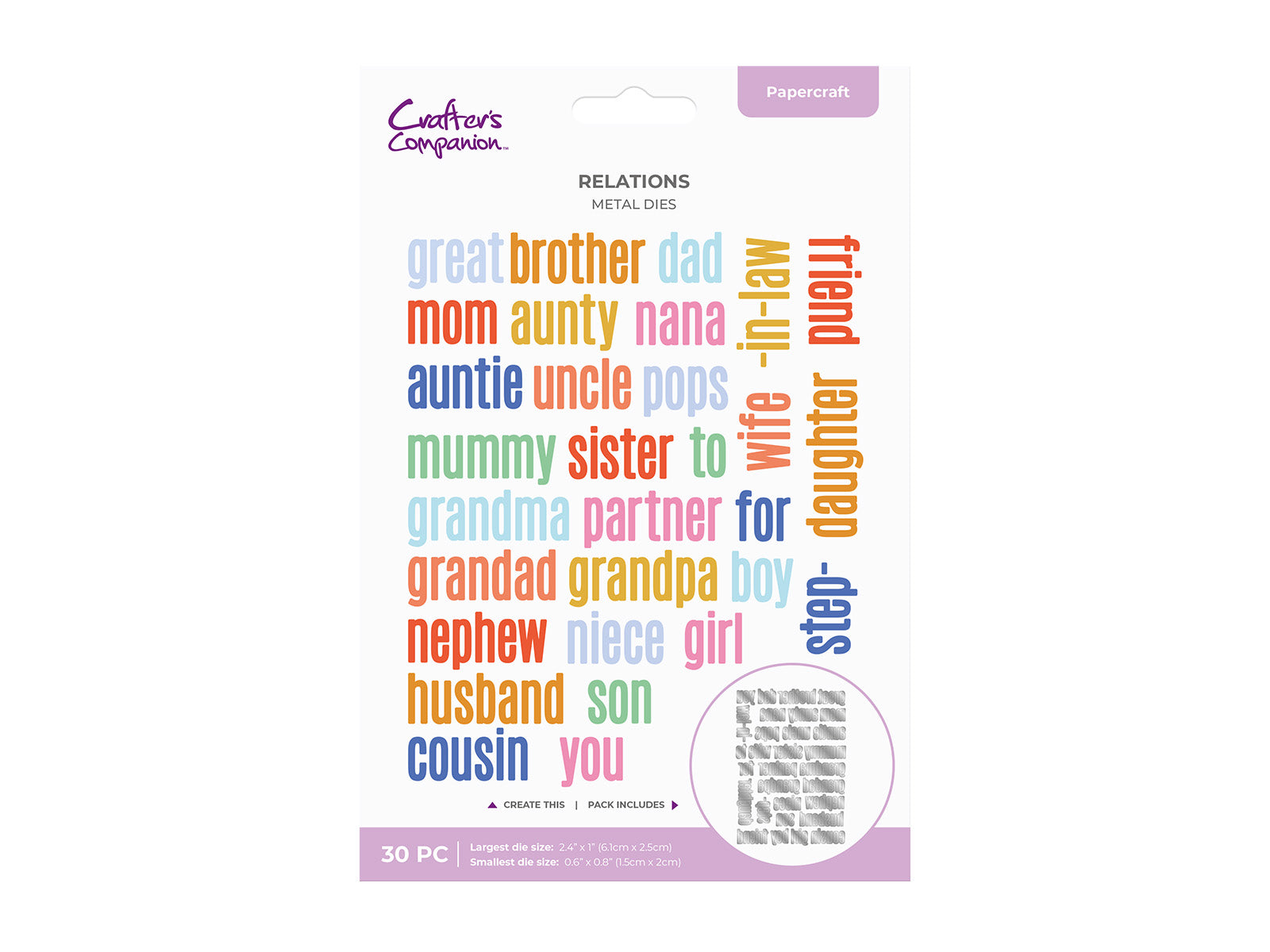 Relations Mini Metal Die Set