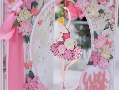 Floral Ballerina Stamp & Metal Die Set