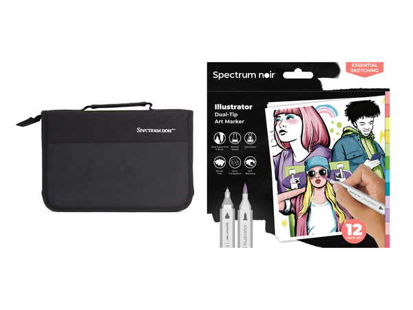 Illustrator 12pc Pen Set with FREE Storage Wallet