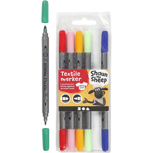 Creativ Assorted Textile Markers - 6 Pack