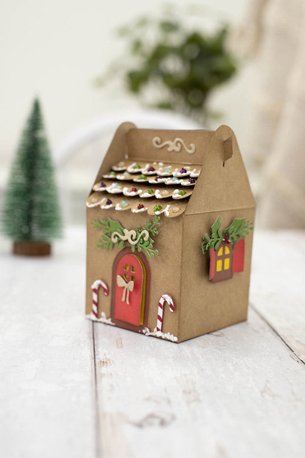 Crafter's Companion 3D Box Die and Stencil Set - Christmas Cottage