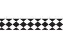 Tales of Wonderland - Black & White Harlequin Ribbon
