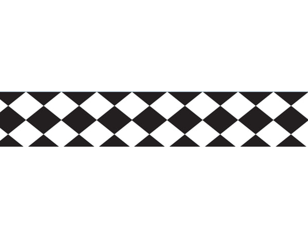 Tales of Wonderland - Black & White Harlequin Ribbon