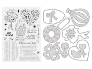 Shaped Hug Token Stamp & Metal Die Set