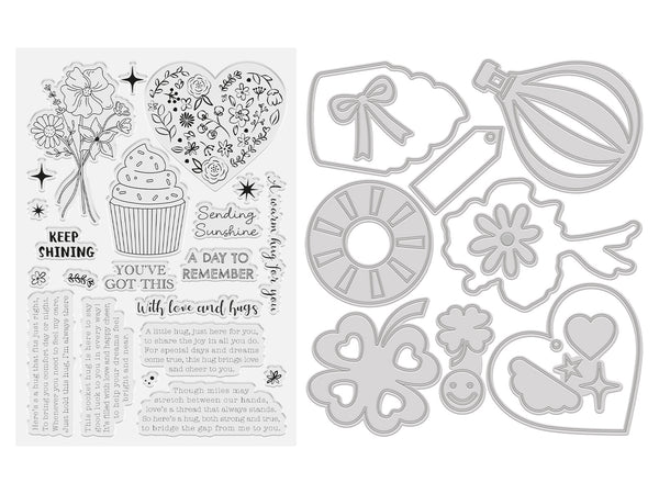 Shaped Hug Token Stamp & Metal Die Set
