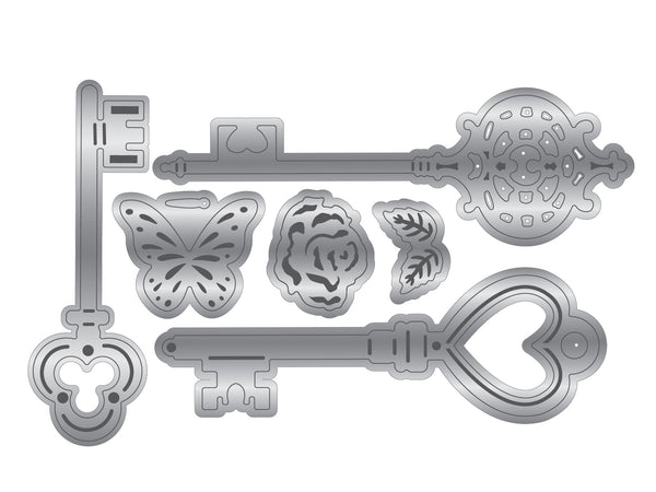 Tales of Wonderland - Ornate Keys Metal Die Set