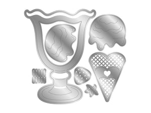 Life is Sweet - Ice Cream Sundae Metal Die Set