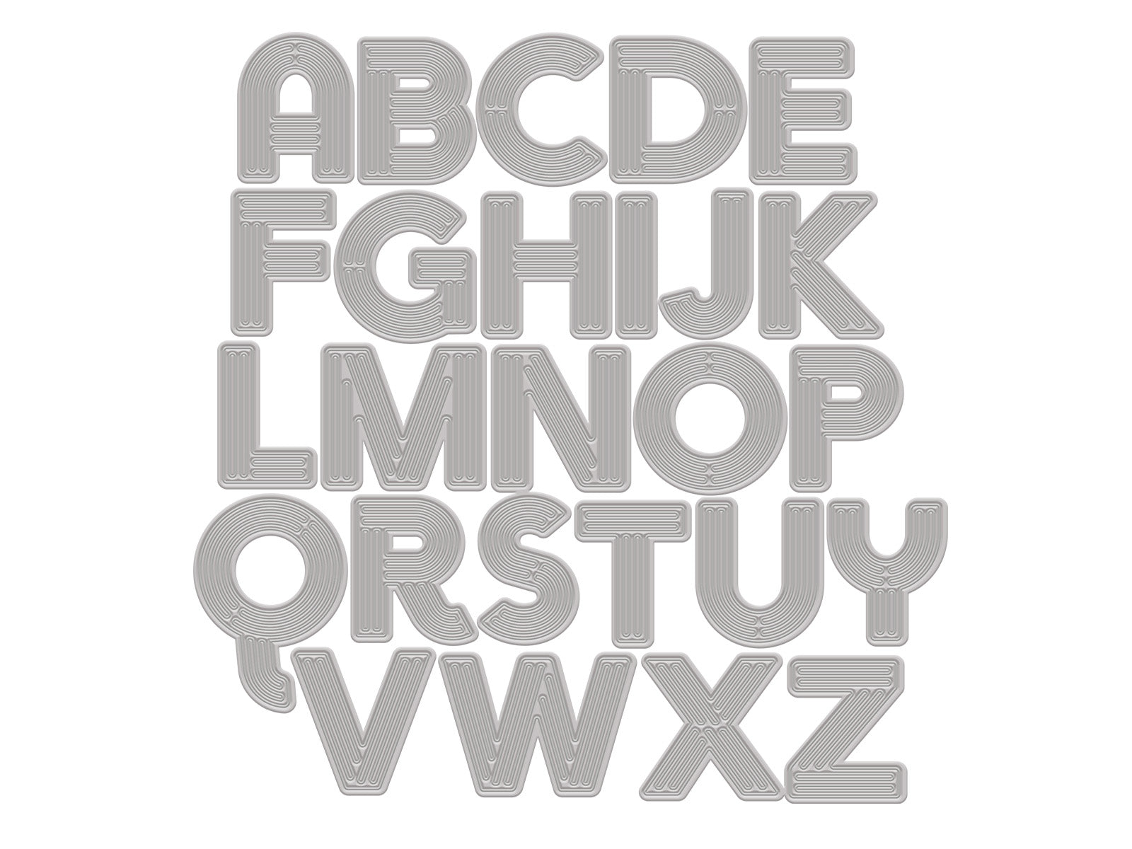 Retro Alphabet Metal Die Set