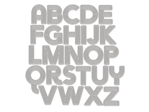 Retro Alphabet Metal Die Set
