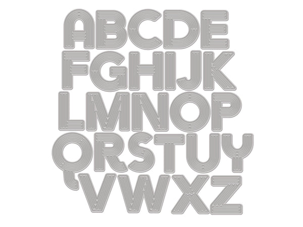 Retro Alphabet Metal Die Set