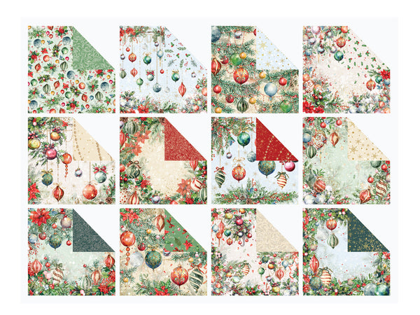 Christmas Baubles Paper Pad 12