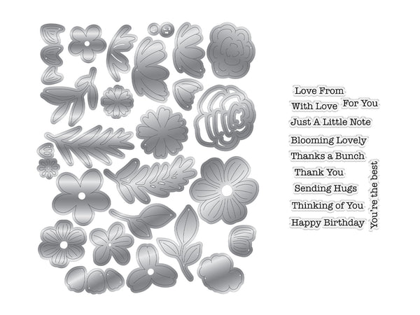 Floral Stamps, Metal Dies and Envelope Liners