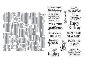 Customisable Male Character Stamp & Metal Die Set