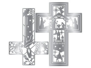 Nativity Scene Cross Metal Die Set
