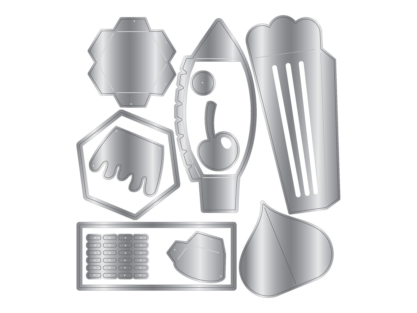 3D Ice Cream Sundae Metal Die Set