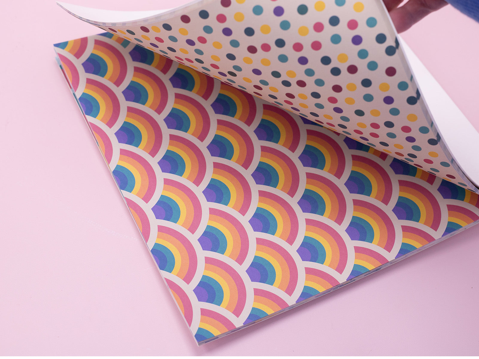 Retro Rainbow Paper Pad 12" x 12"