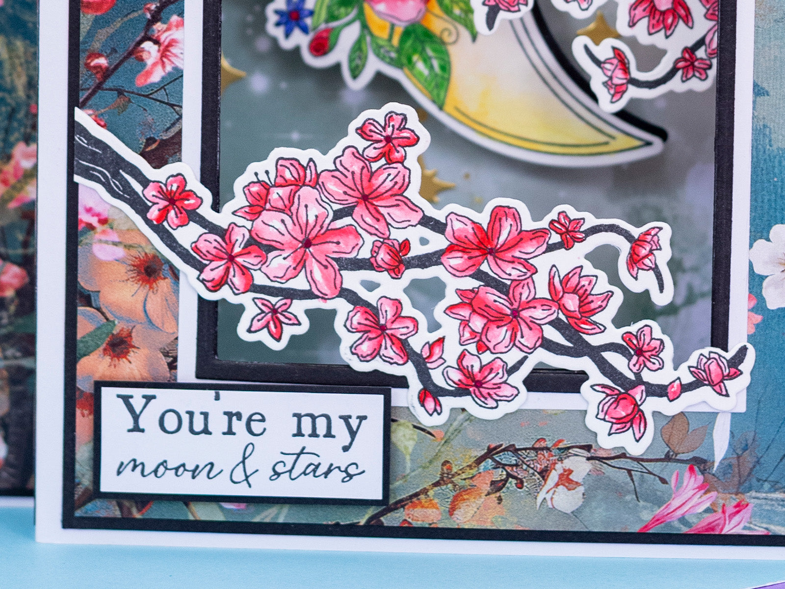 Natures Garden Lunar Blooms Stamp & Die - Cherry Blossom