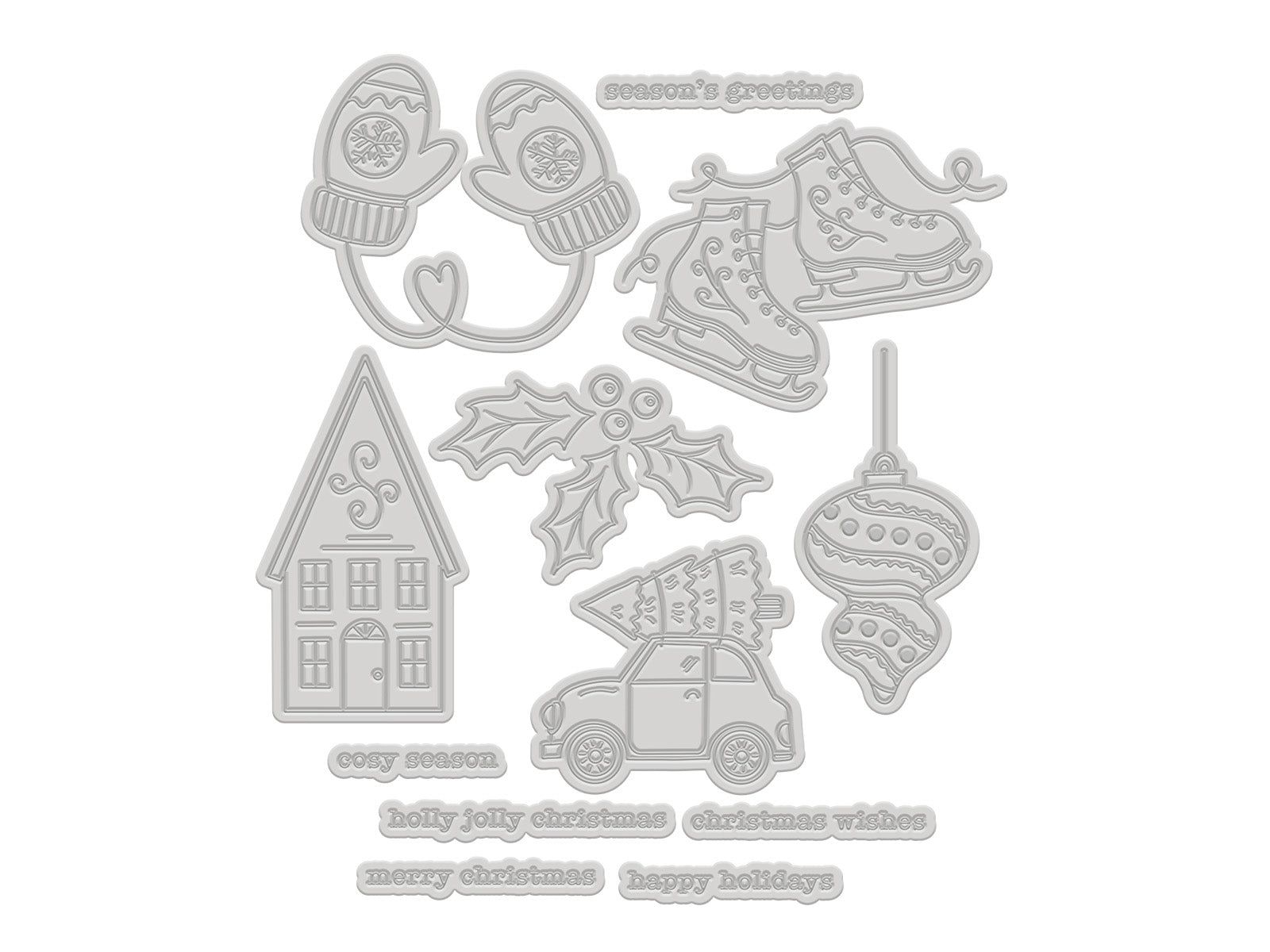Christmas Icons LetterPress Press Plate