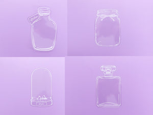 Transparent Vase & Jar Stickers