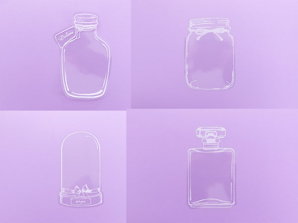 Transparent Vase & Jar Stickers