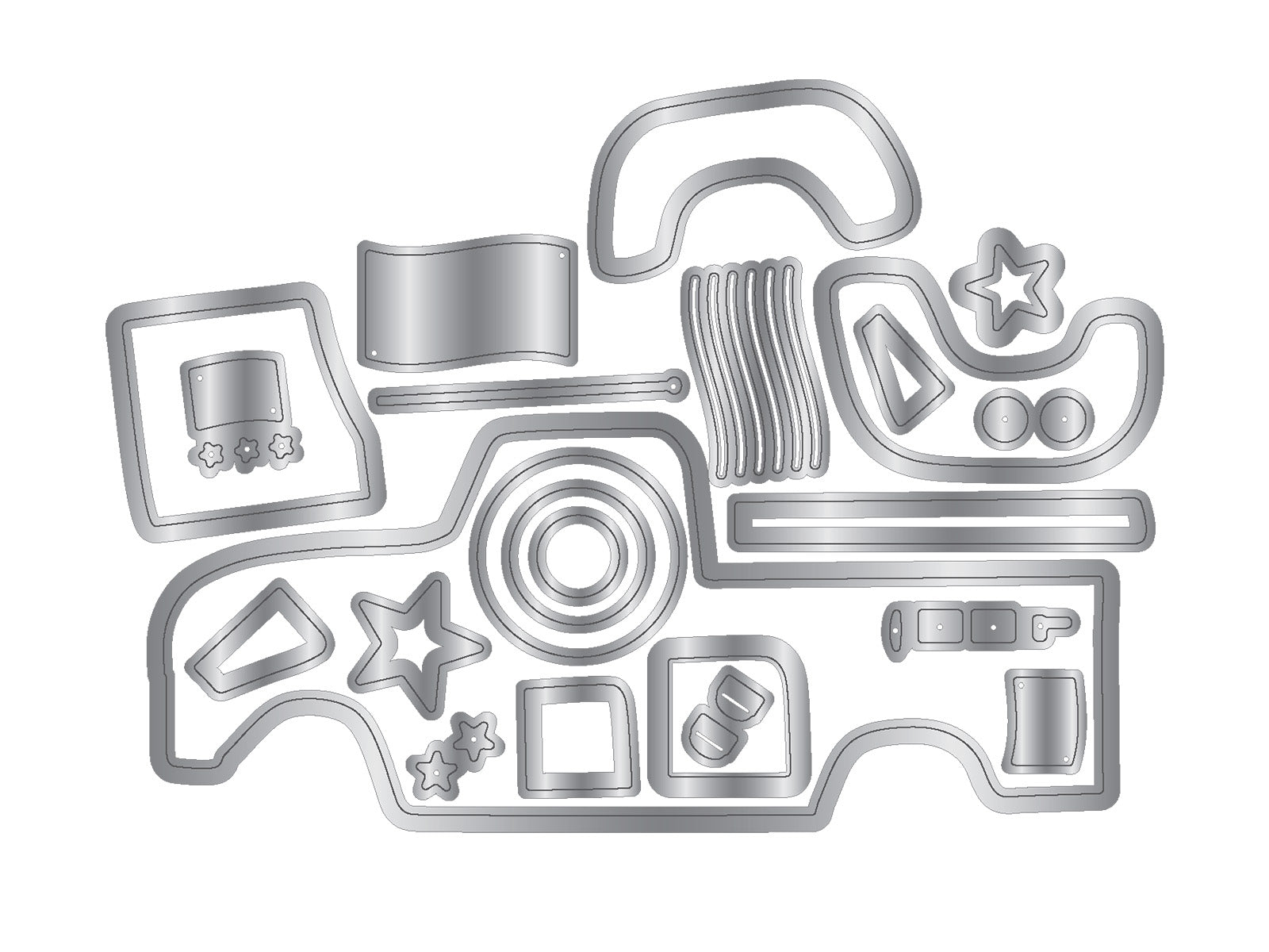 Stars & Stripes - Pickup Truck Metal Die Set