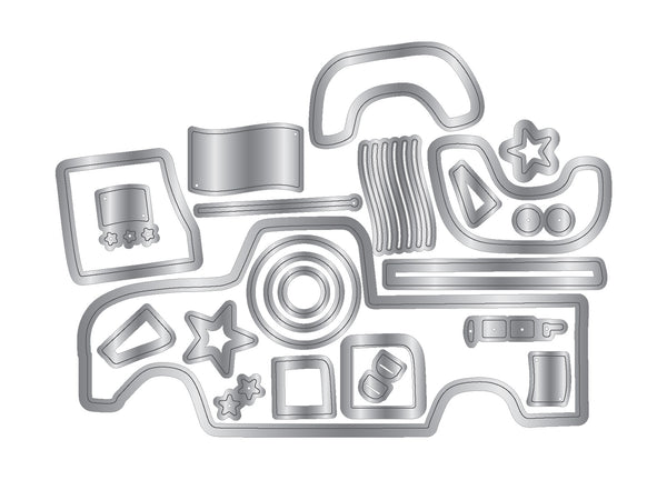 Stars & Stripes - Pickup Truck Metal Die Set