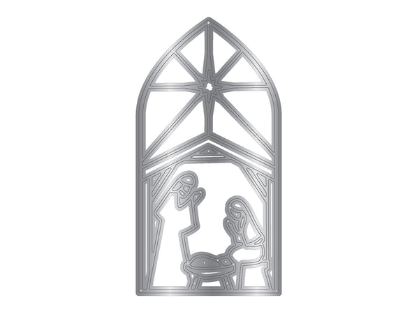 Nativity Stained Glass Window Metal Die Set