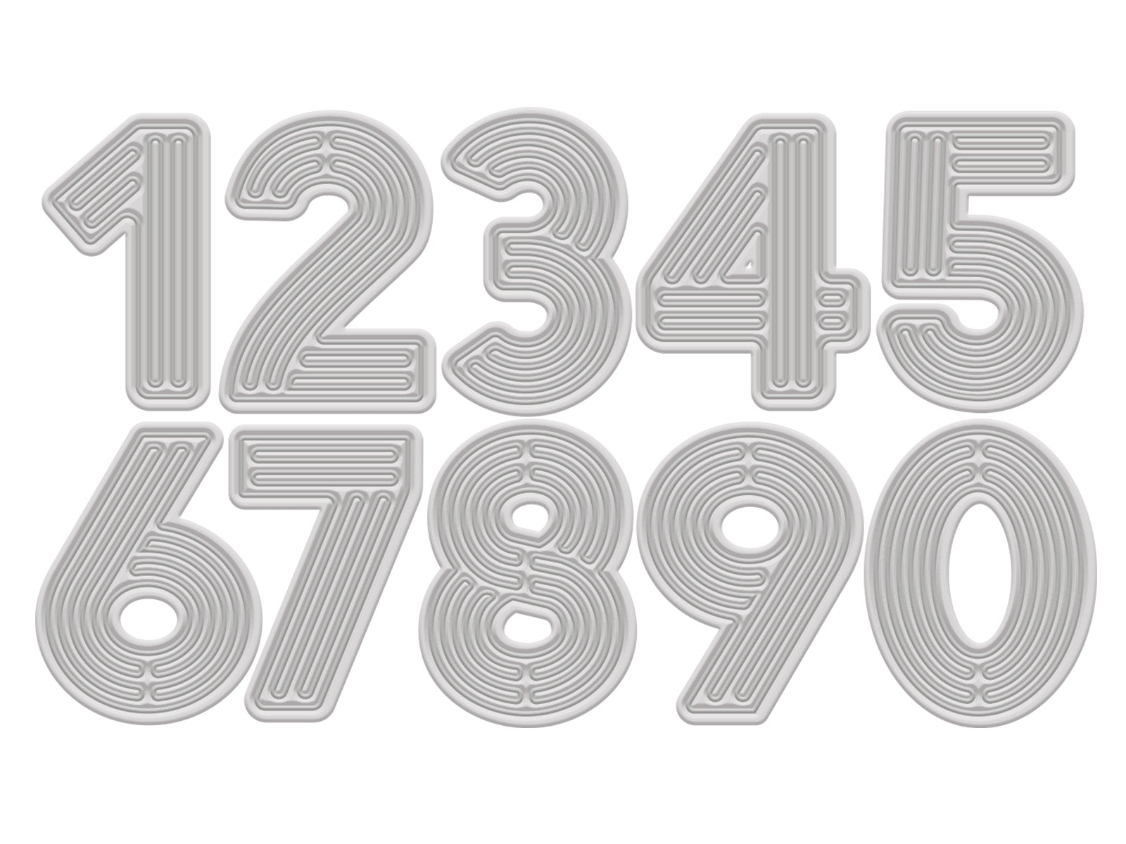 Retro Numbers Metal Die Set
