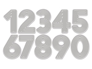 Retro Numbers Metal Die Set