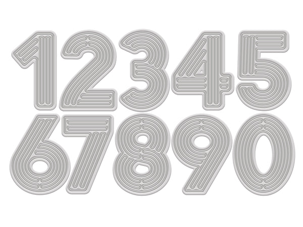 Retro Numbers Metal Die Set