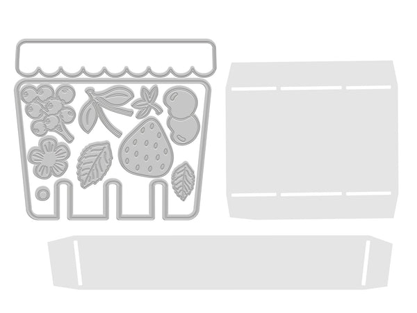 Berry Bliss - Berry Basket Stencil & Metal Die Set