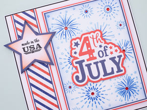 Stars & Stripes - Fourth of July Sentiment Stamp Set