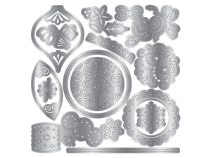 Hanging Christmas Baubles Metal Die Set