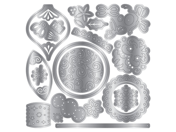 Hanging Christmas Baubles Metal Die Set