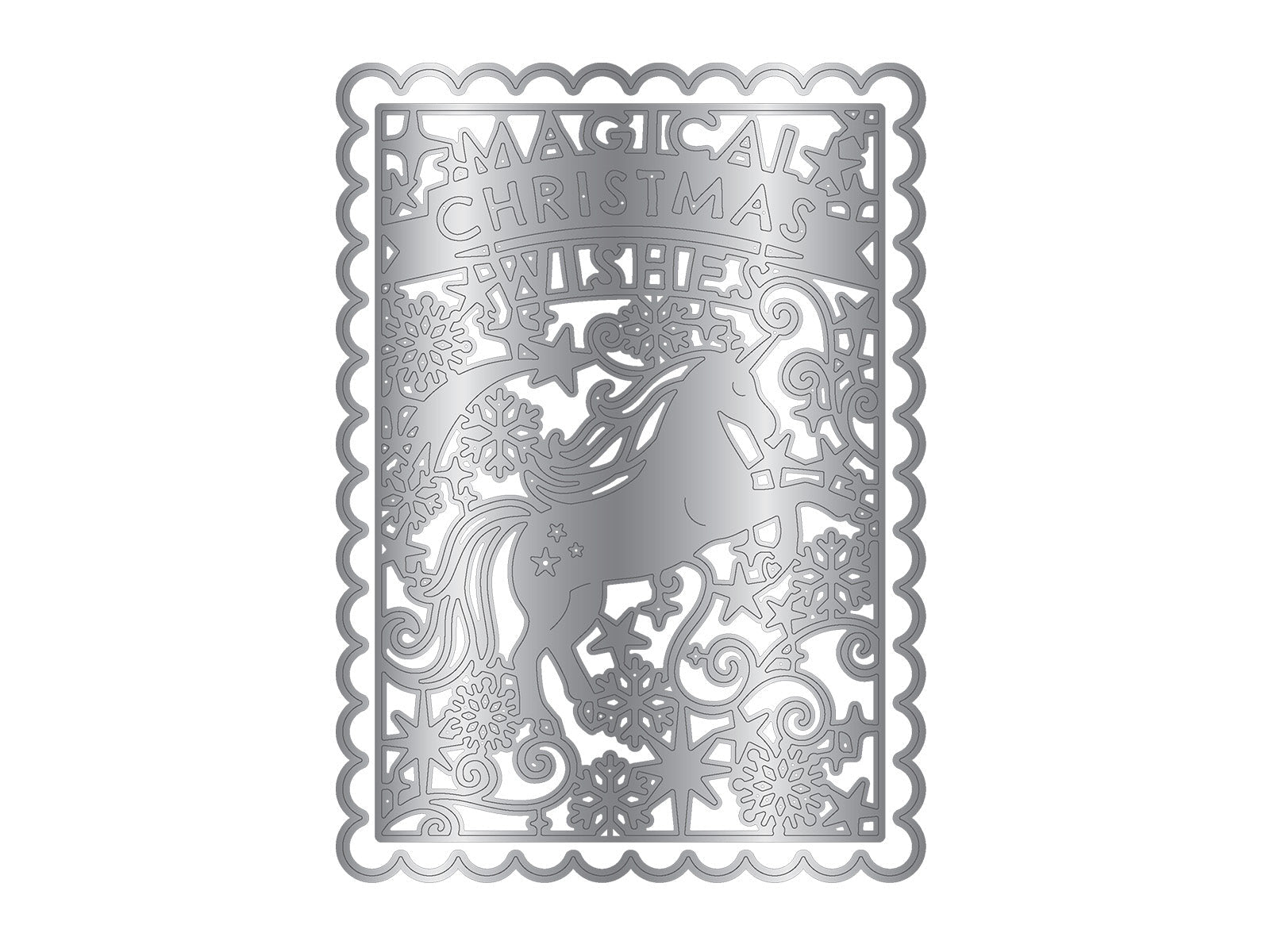 Magical Christmas Unicorn Create-a-Card Metal Die Set